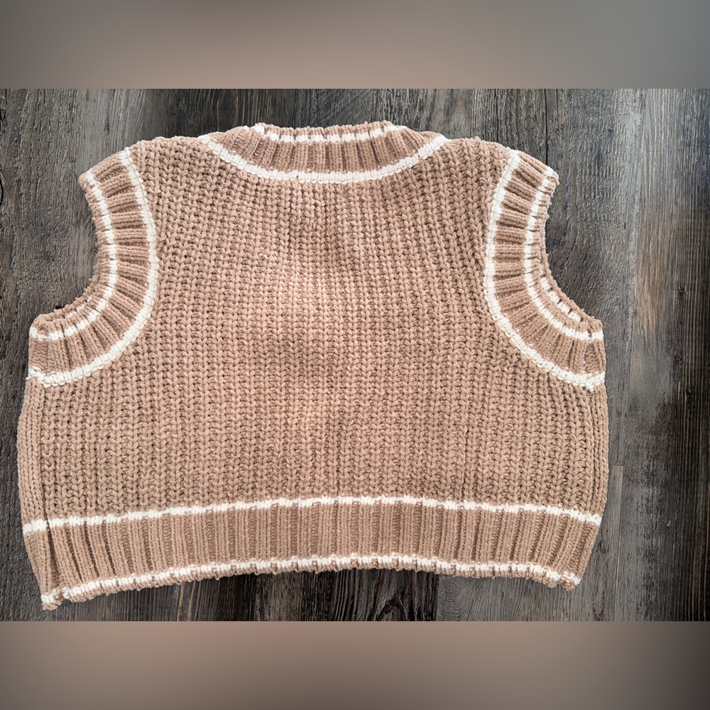Altar’d State Tan Sweater Vest, Size XS - Picture 2 of 4